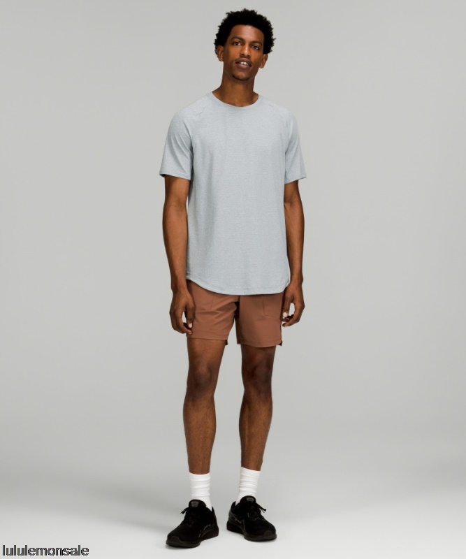 Lululemon Deutschland DELULU803 | Meliertes Chabray Drysense Trainings-kurzarmshirt